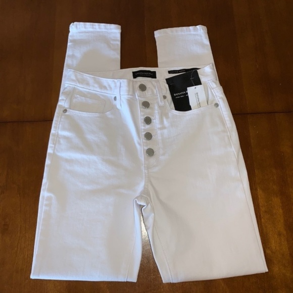 White Banana Republic Button Fly Jean (NWT) - Picture 1 of 5